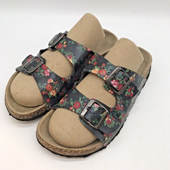 Bobbie Brooks Ladies S (6-7) Must Haves Floral Double Strap Cork Slide Sandals - Picture 3 of 9
